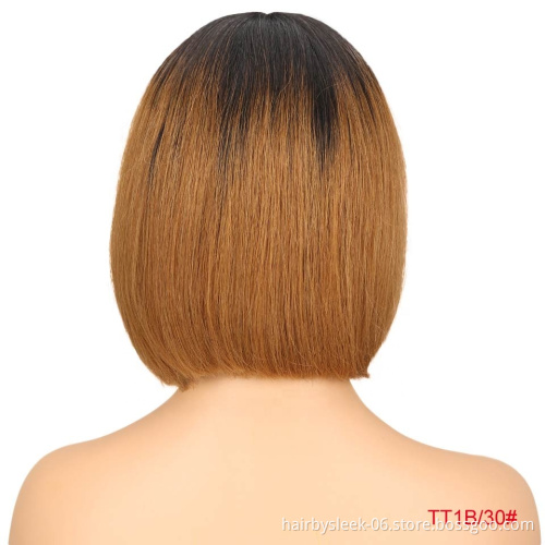 Rebecca  Hair Brazilian Straight Human Hair Wigs Short Bob Wigs For Women Can Show Your Own Hairline Super Natural